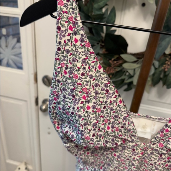 Chelsea & Violet Ditsy Tiny Floral Print Low Cut Sexy One Piece Swimsuit L - Picture 3 of 12